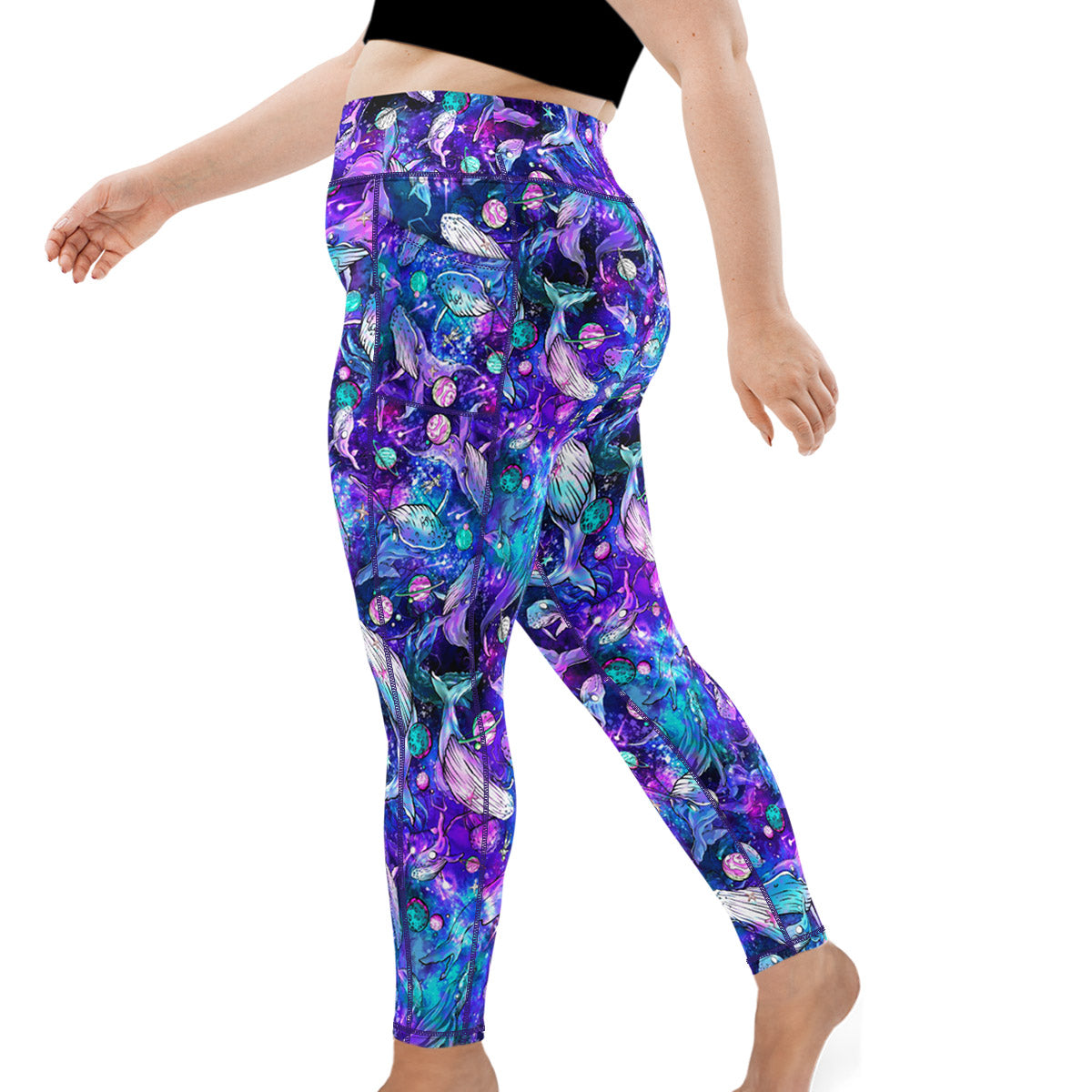 Spacefish Army Cosmic Whale Leggings - Force-E Scuba Centers