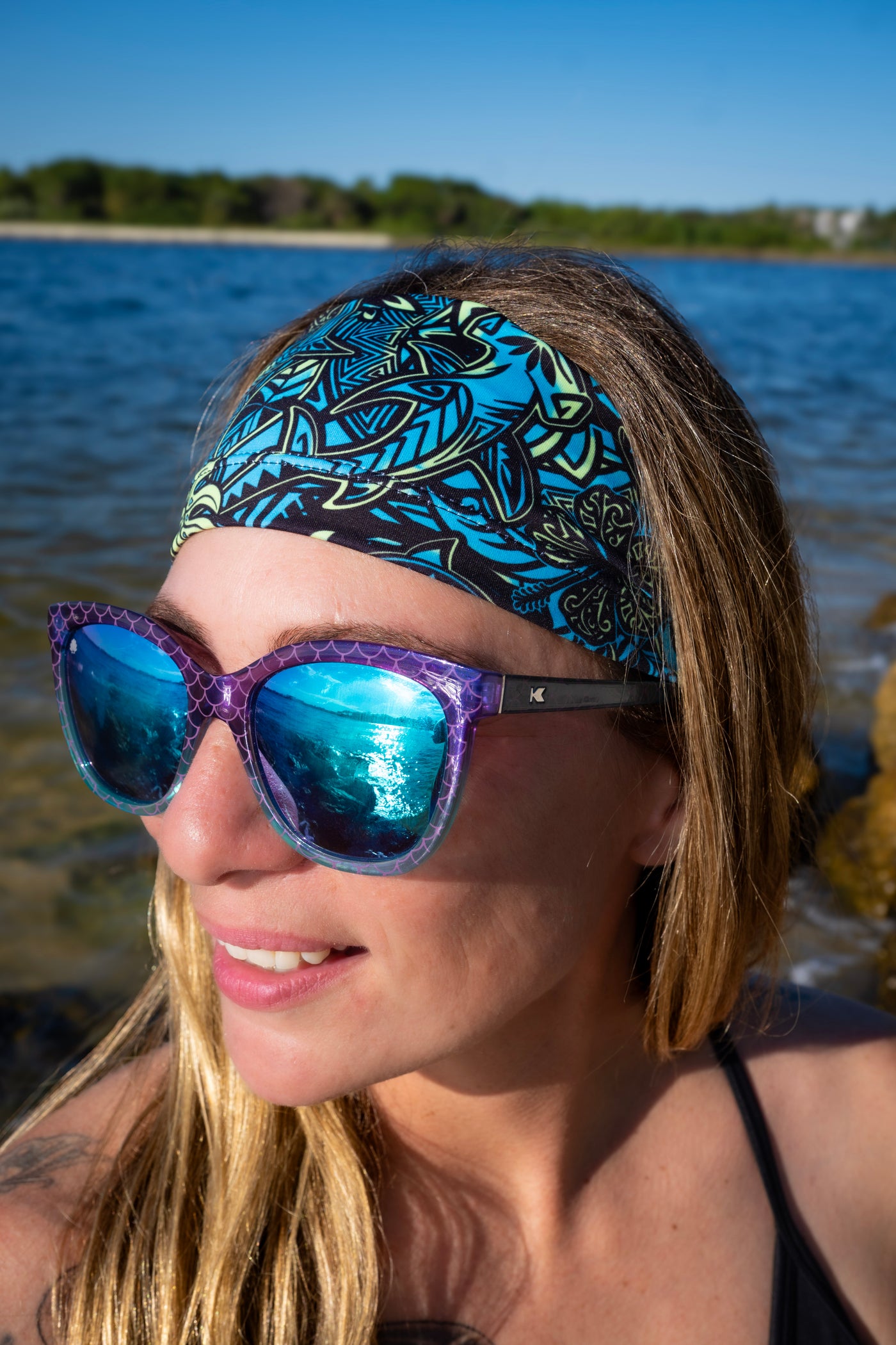 Eco-friendly Hammerhead Hibiscus Scuba Headband