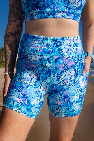 Eco-Friendly Turtle Tie Dye Shorts