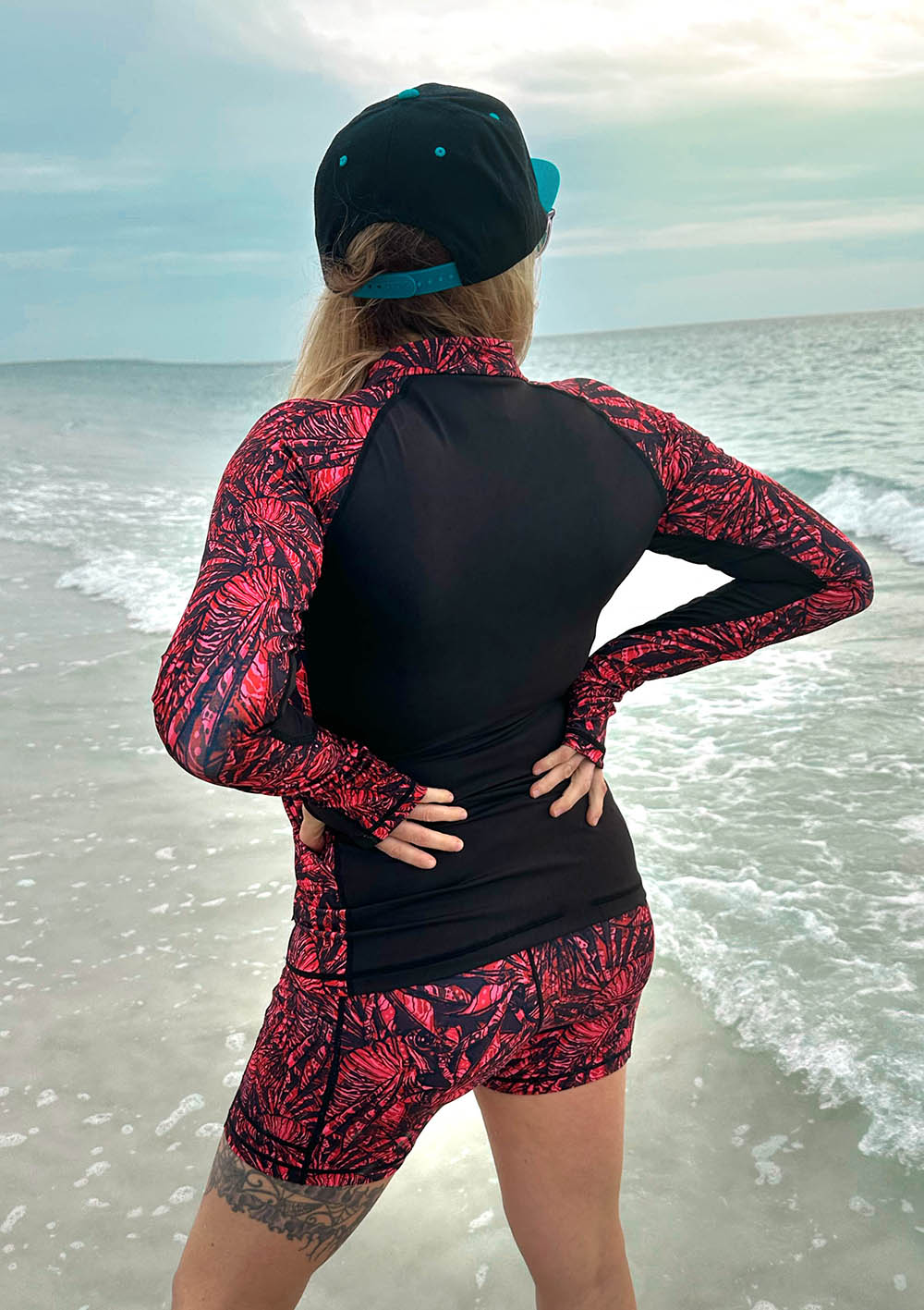 Spacefish Army Full Zip Lionfish Invasion Rash Guard