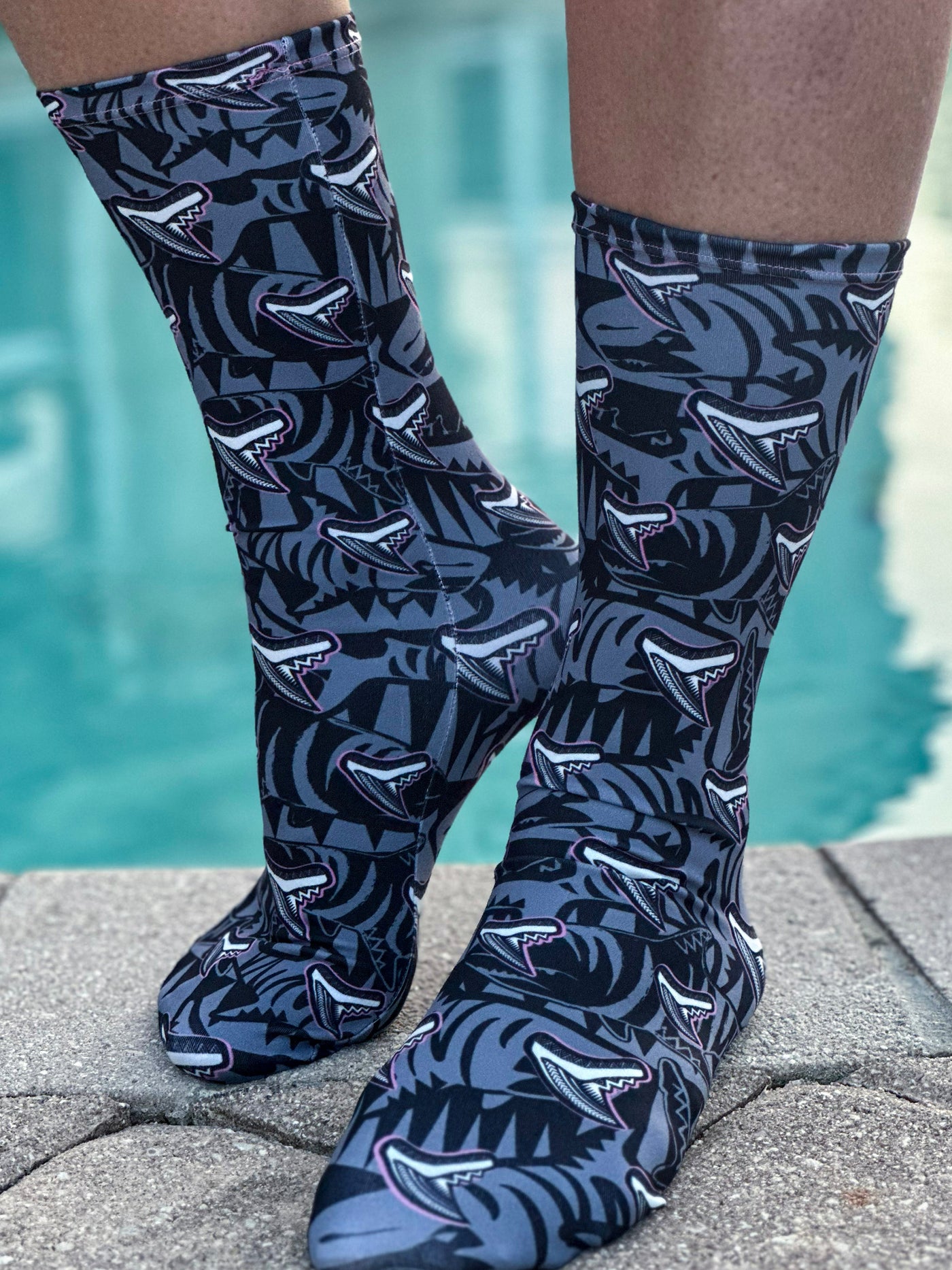 Eco-friendly Tiger Shark Tribal Dive Socks