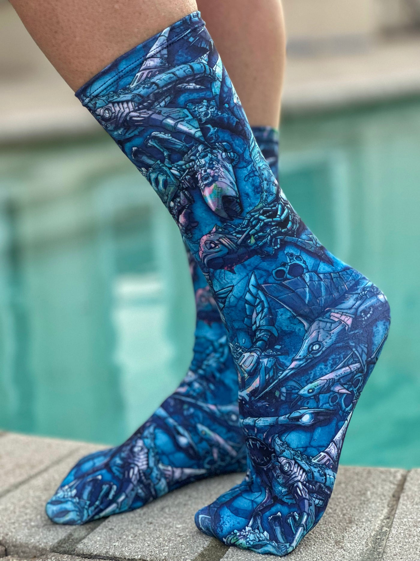 Eco-friendly Clockwork Ocean Dive Socks