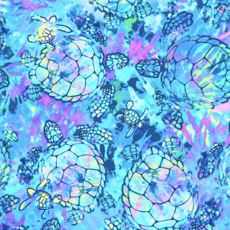 Spacefish Army Full Zip Electric Blue Octofloral Rash Guard