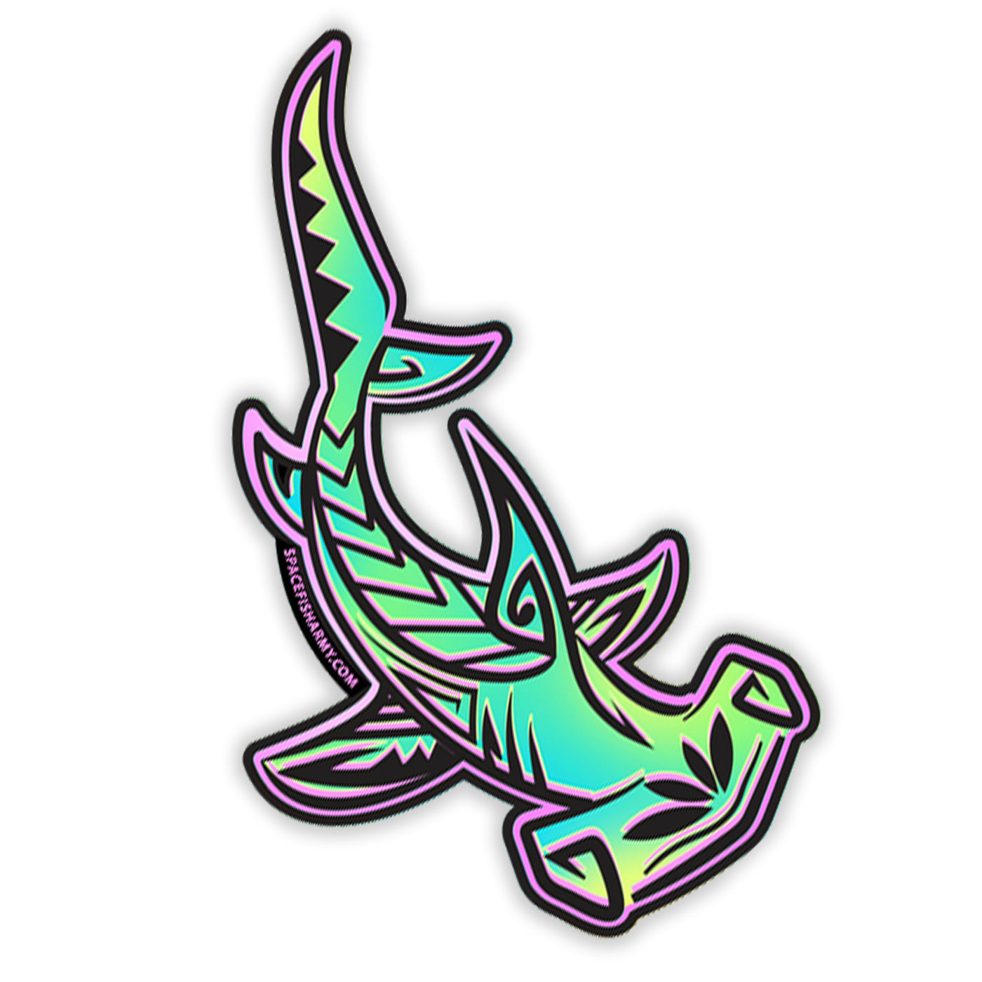 Tropical Hammerhead Shark Sticker