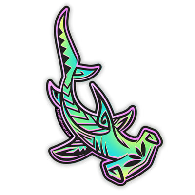 Tropical Hammerhead Shark Sticker
