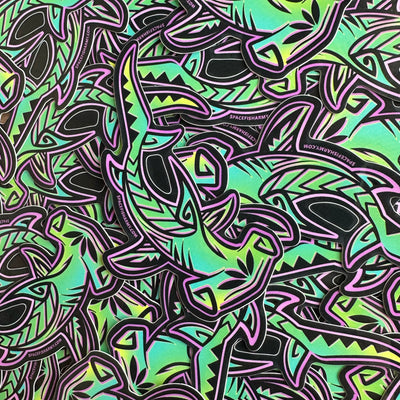 Tropical Hammerhead Shark Sticker