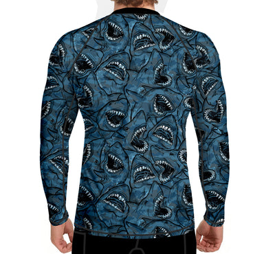 MENS Eco-friendly Shark Camo Rash Guard