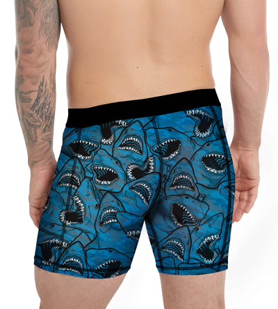 MENS Eco-friendly Shark Camo NO BUNCH Scuba Shorts