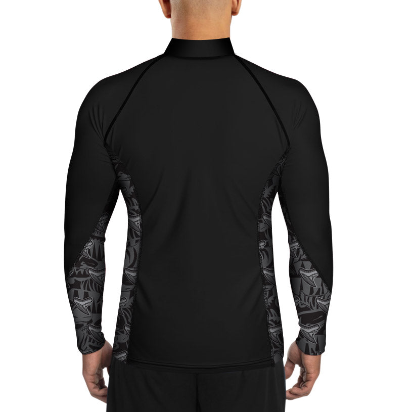 MENS Eco-friendly Full Zip Up Tiger Shark Rashguard