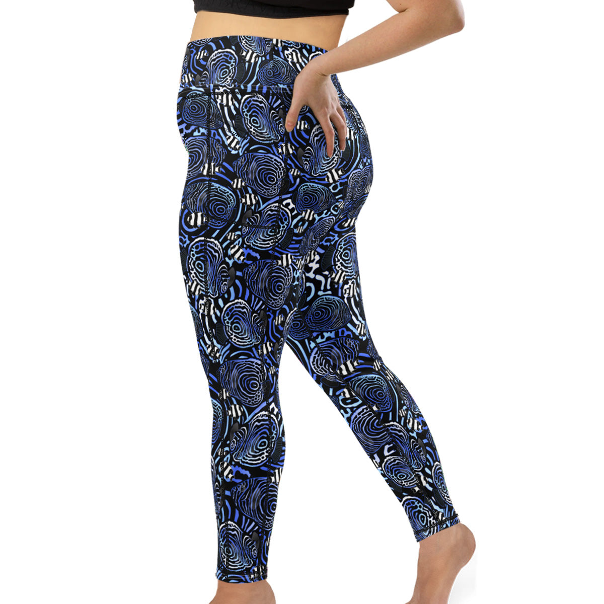 Plus Size Eco-Friendly Angelfish Hypnosis Contour Leggings