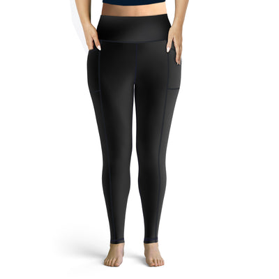 Plus Size Eco-Friendly Night Dive Black Leggings