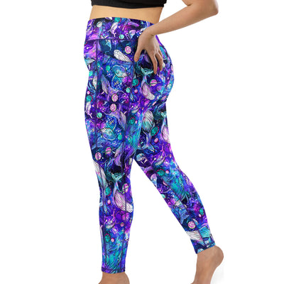 Plus Size Eco-Friendly Cosmic Whale Leggings