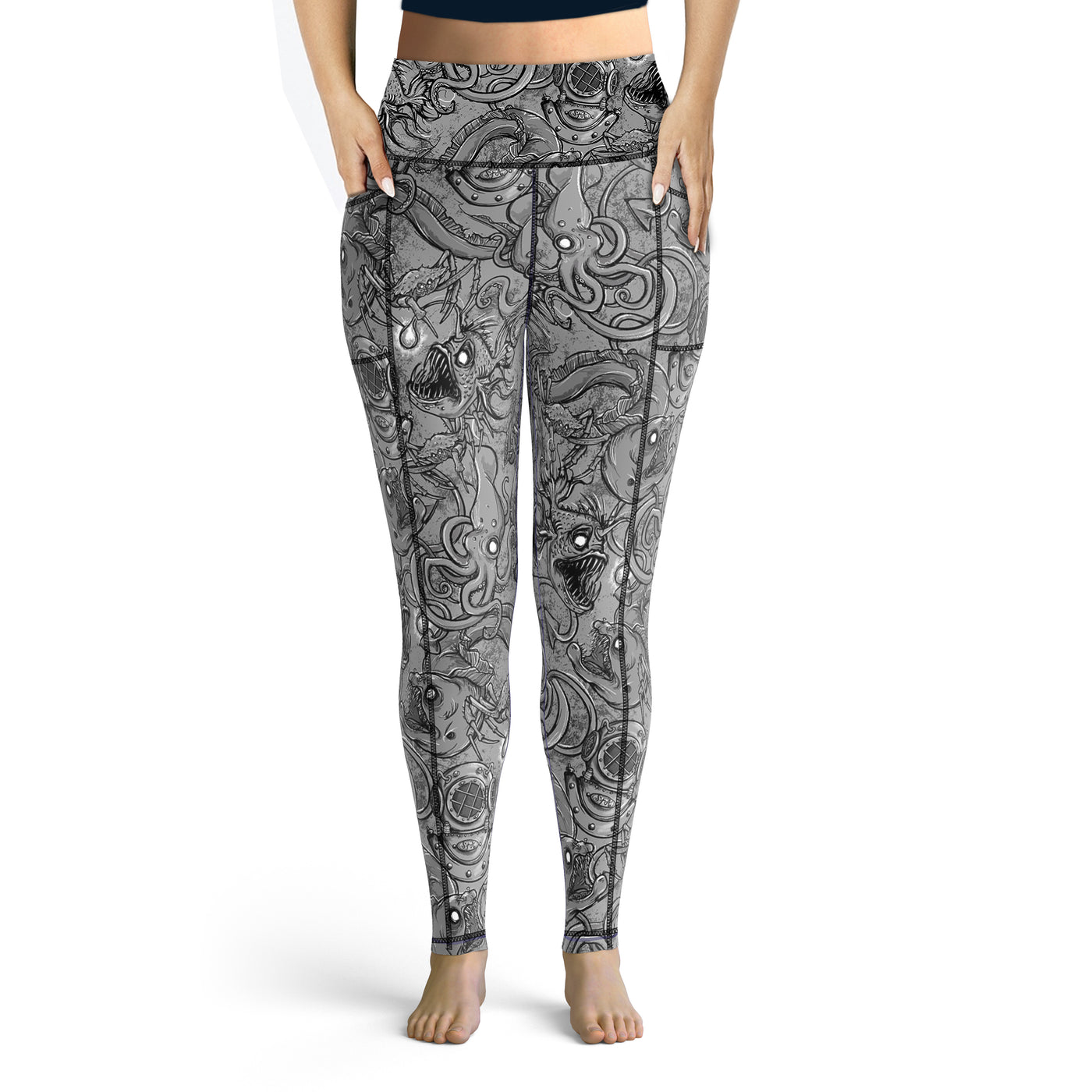 Plus Size Eco-Friendly Deep Sea Leggings