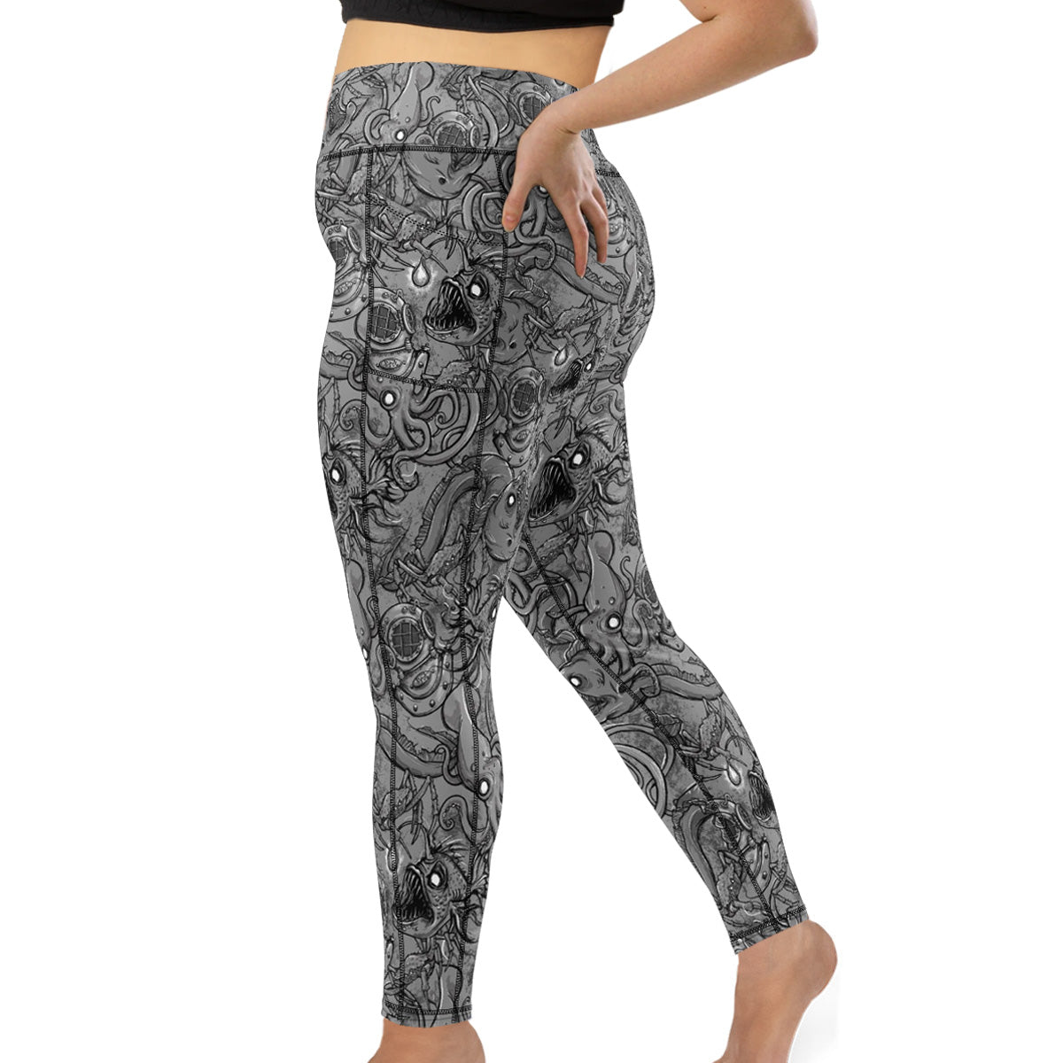 Plus Size Eco-Friendly Deep Sea Leggings