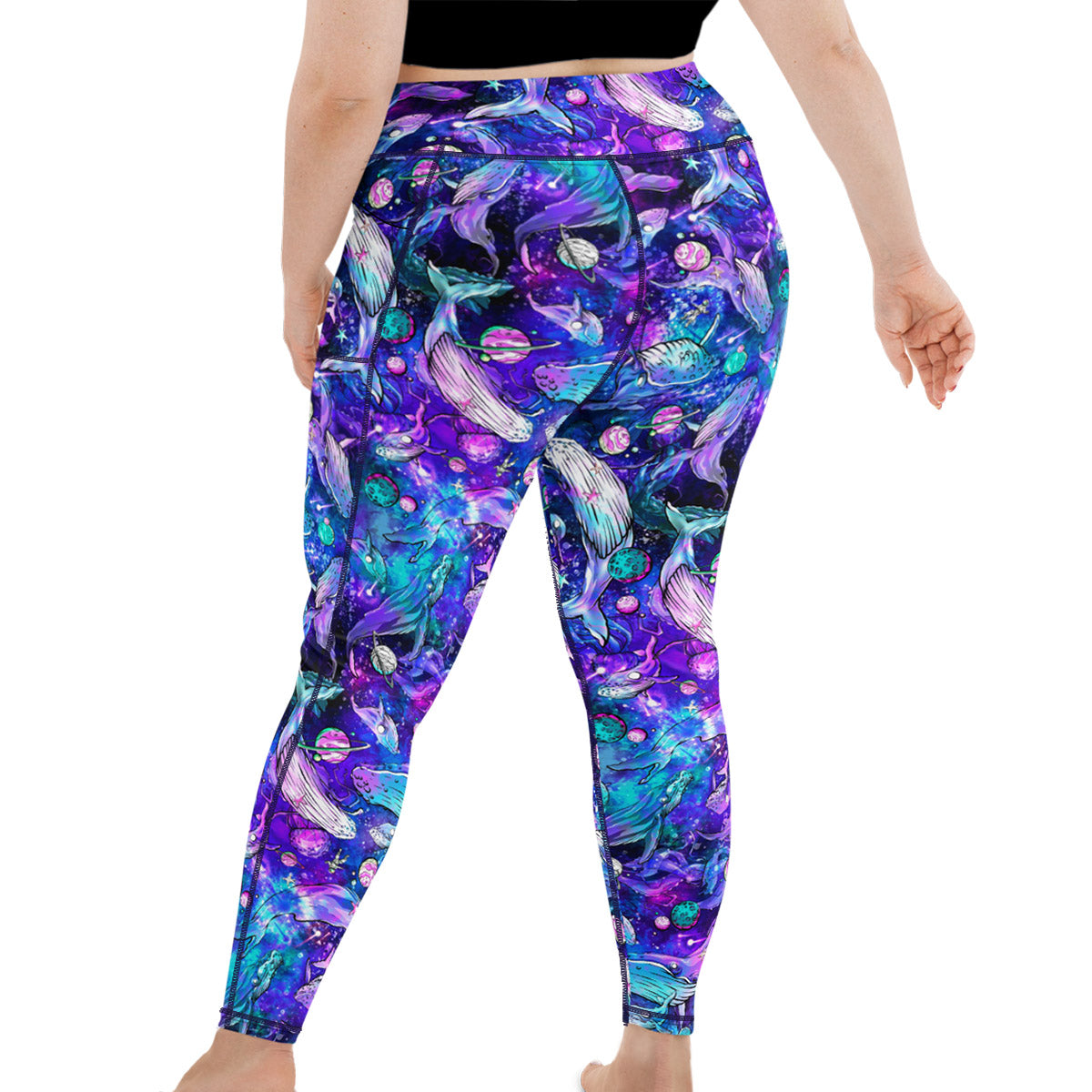 Plus Size Eco-Friendly Cosmic Whale Leggings – Spacefish Army