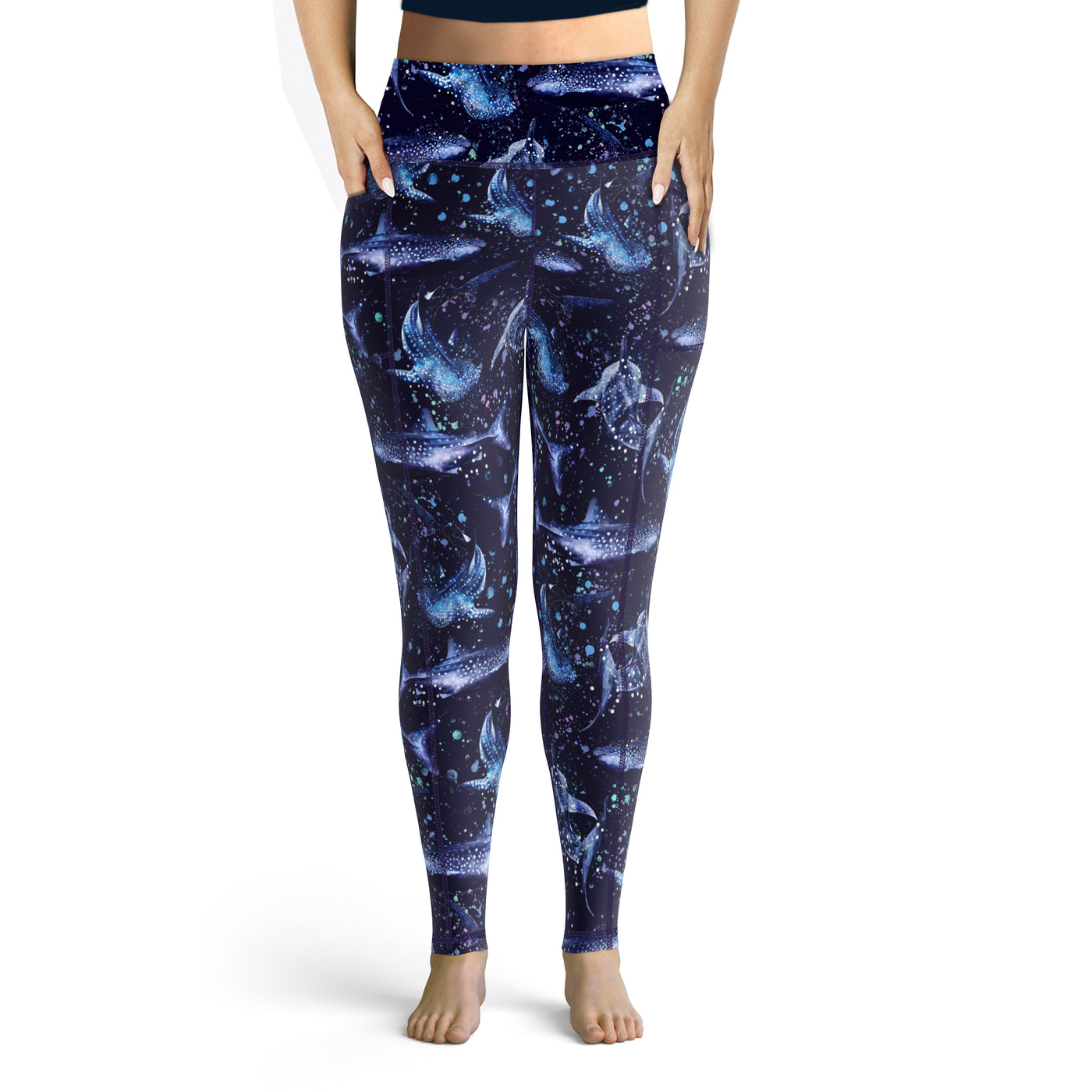 Eco-Friendly Whale Shark Wonderland Plus Size Leggings