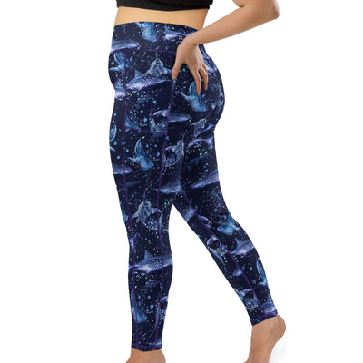 Eco-Friendly Whale Shark Wonderland Plus Size Leggings