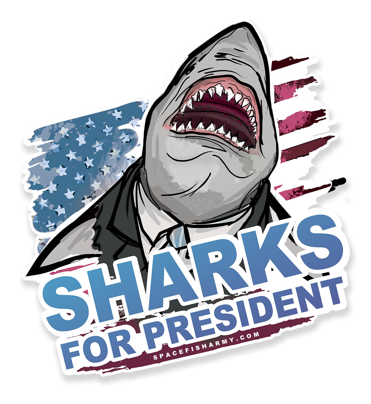 Sharks for President Sticker