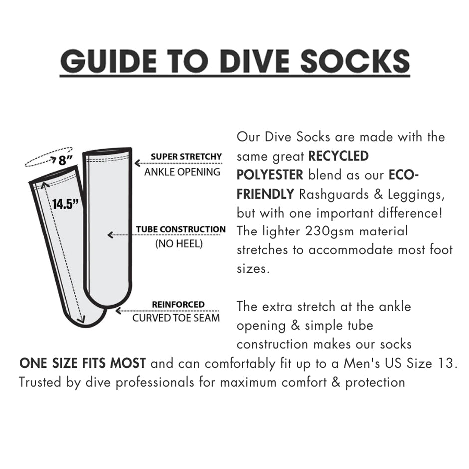 Eco-friendly Manta Mayhem Dive Socks