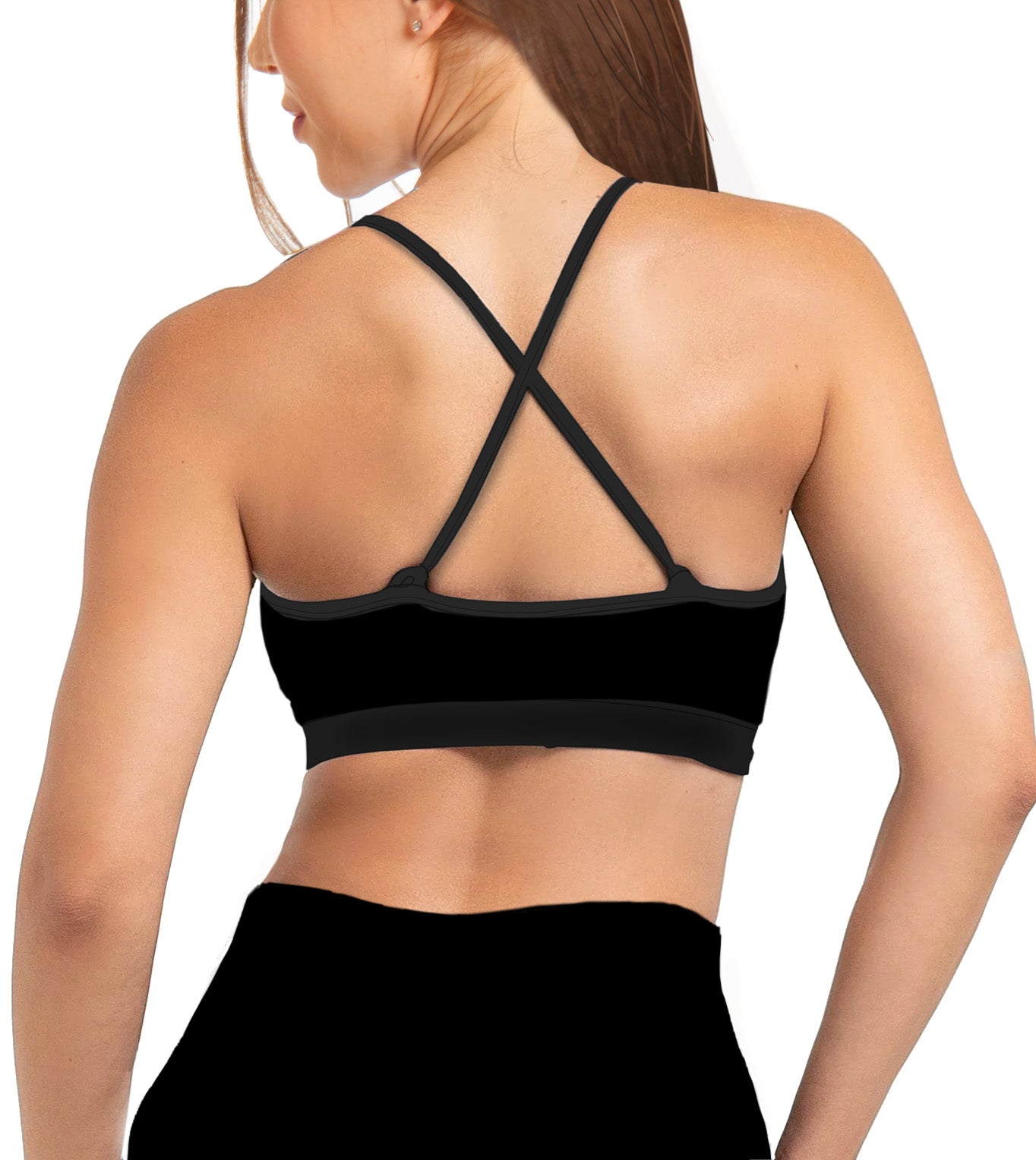 Eco-friendly Night Dive Black Bikini Sports Bra Hybrid