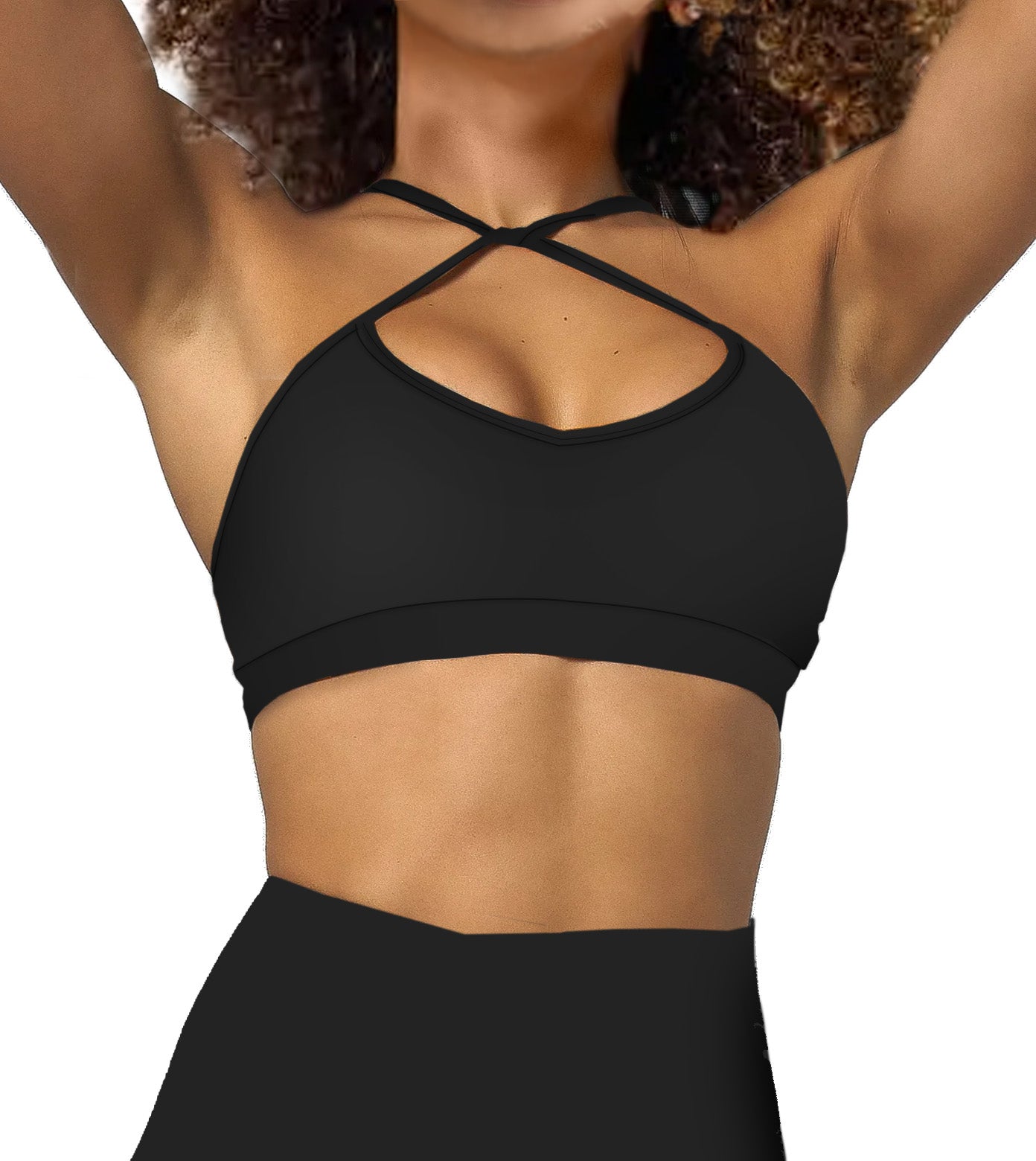 Eco-friendly Night Dive Black Bikini Sports Bra Hybrid