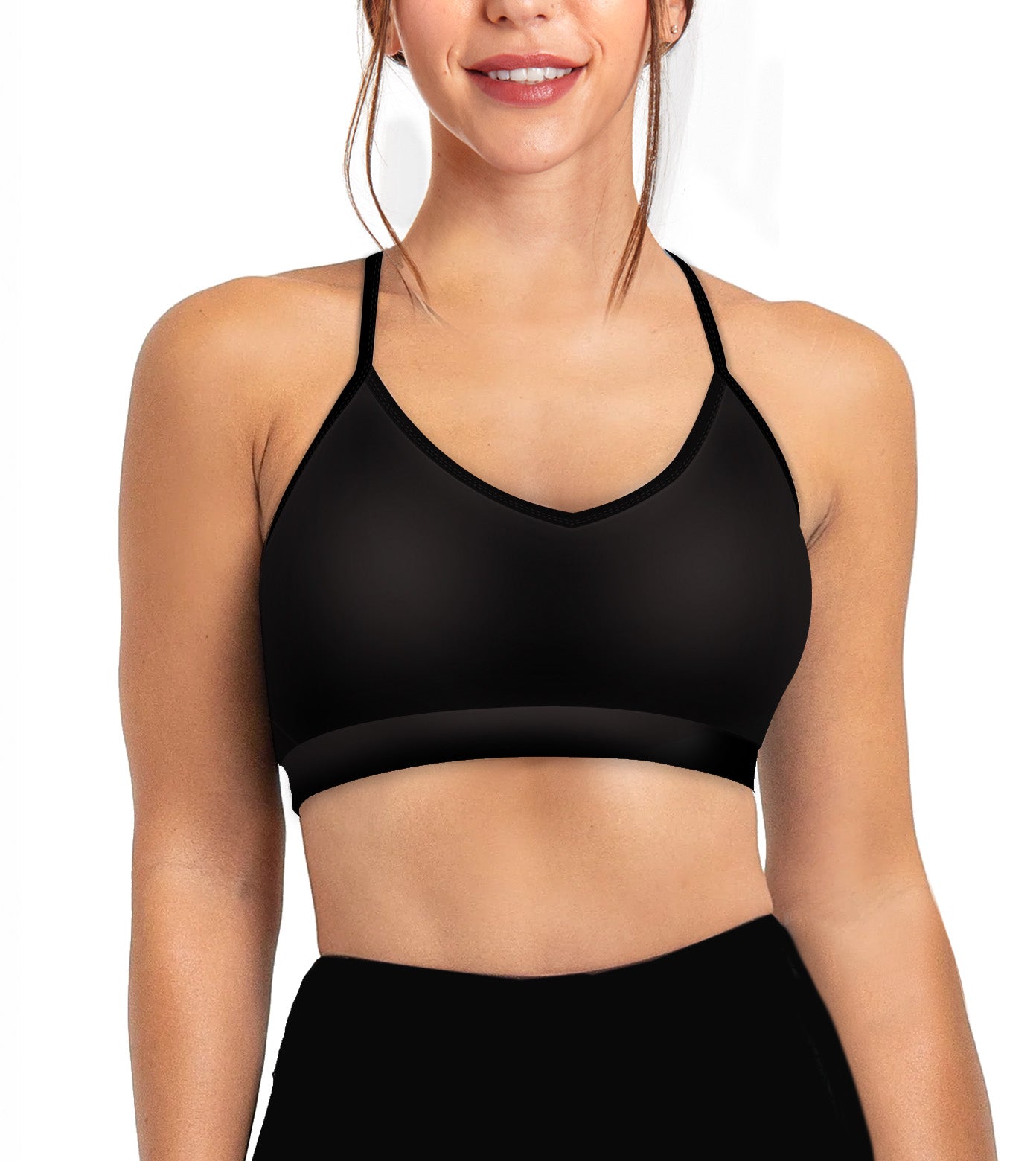 Eco-friendly Night Dive Black Bikini Sports Bra Hybrid