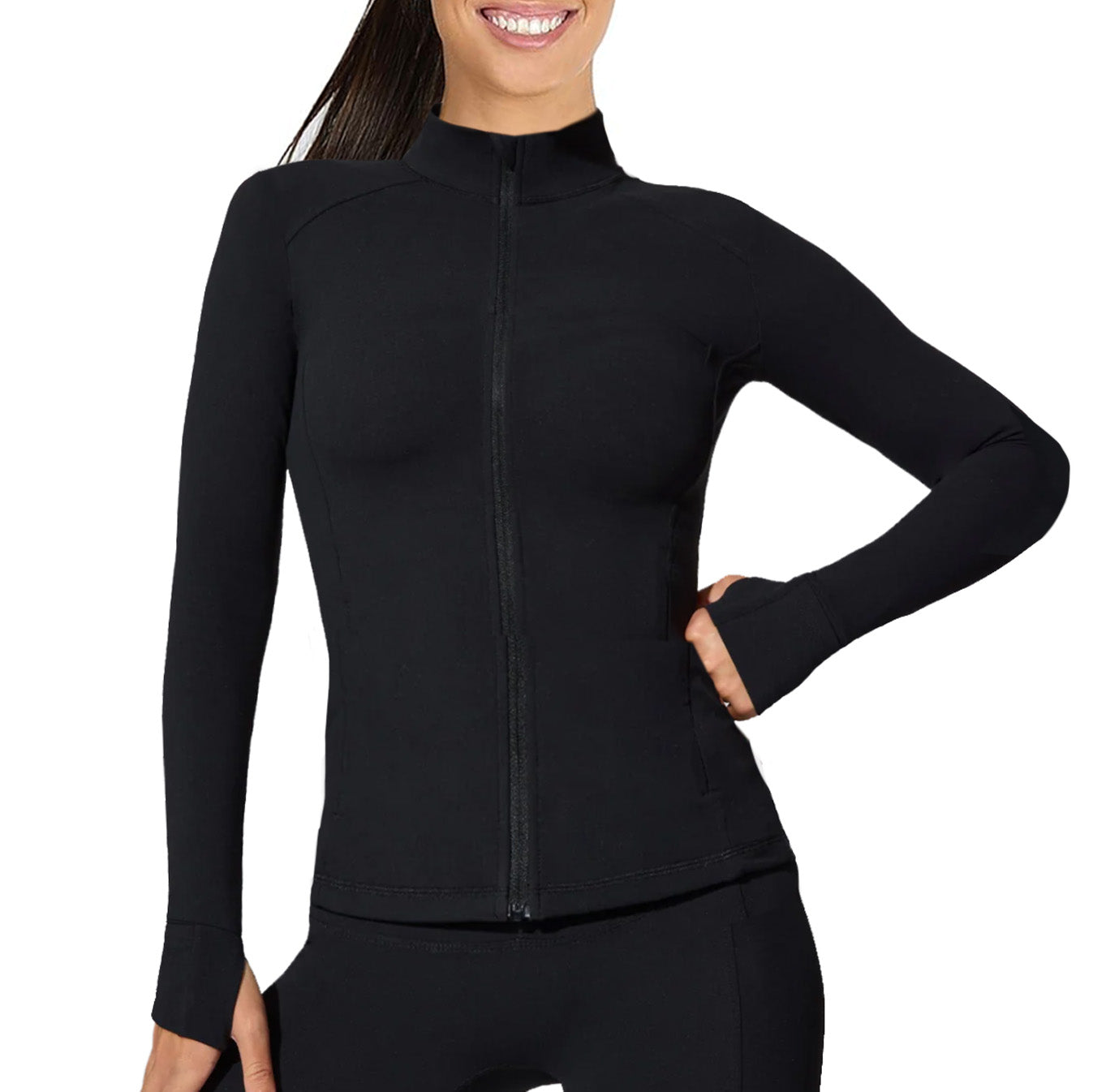 Eco-friendly Full Zip Up Night Dive Black Rash Guard
