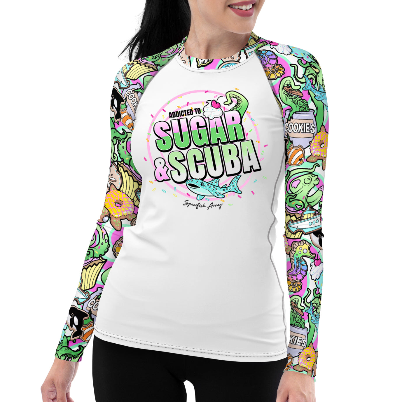 Octopus Rash Sugar & Scuba Candy Octopus Contour Rash Guard