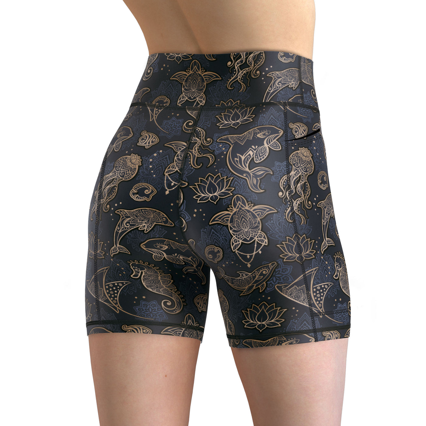 Eco-Friendly Ocean Mandala Shorts