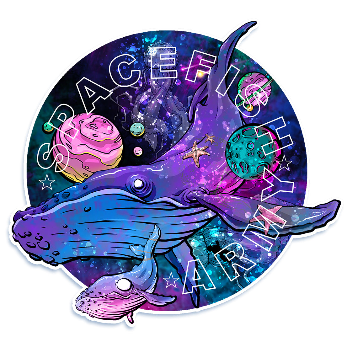 Cosmic Whale Sticker – Spacefish Army