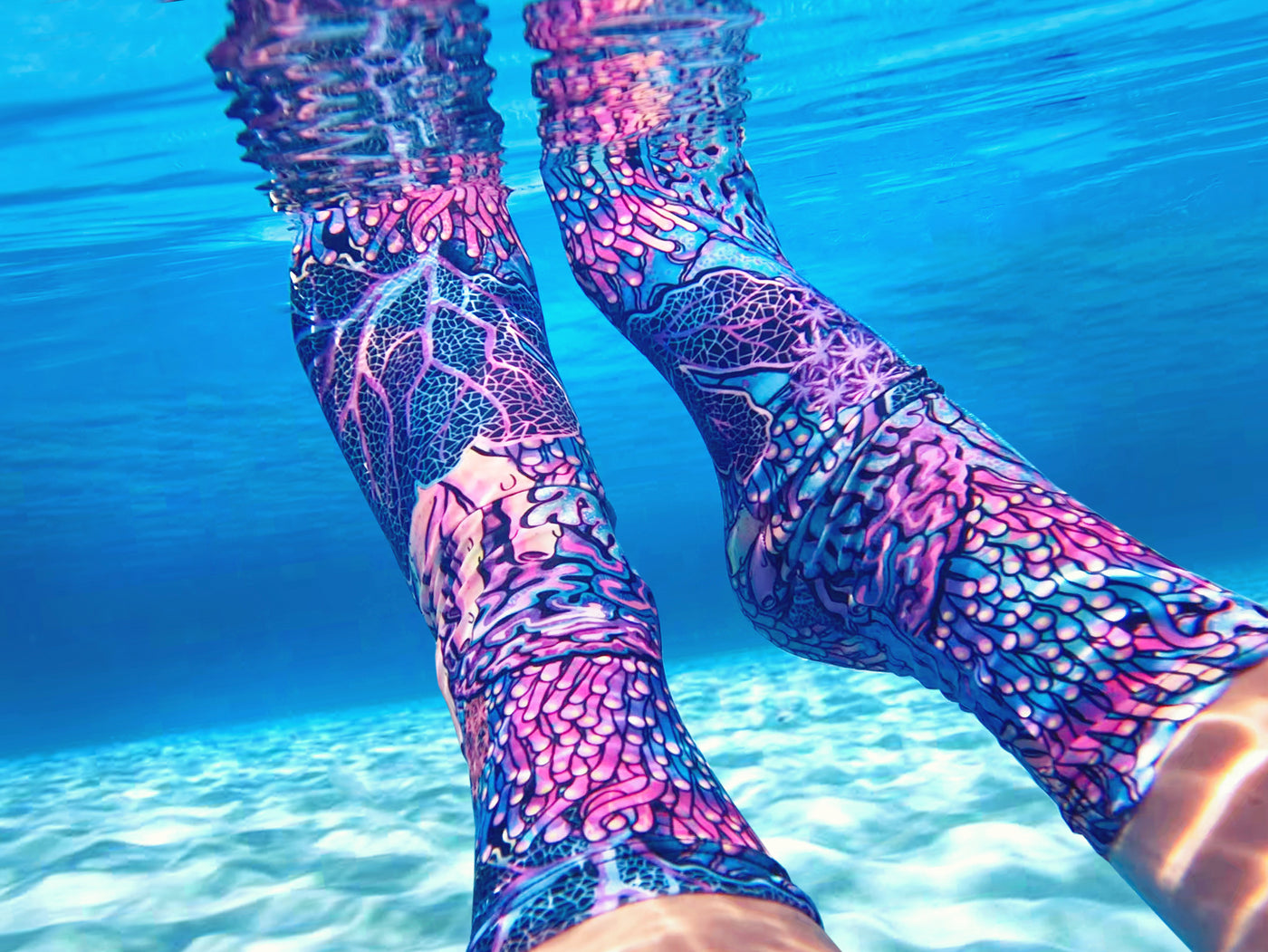 Eco-friendly Coral Kaleidoscope Dive Socks