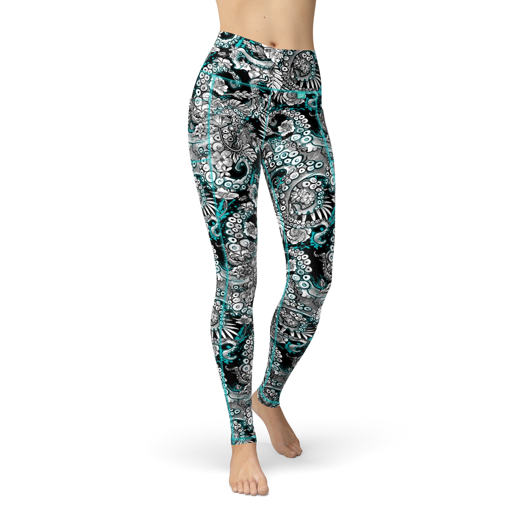 Electric Blue Octopus Leggings – Spacefish Army